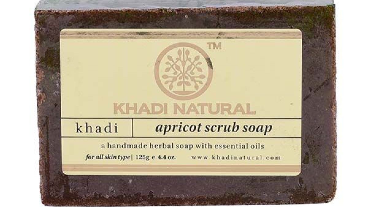 Khadi Natural Herbal Apricot Scrub Soap Set of 2 Homeoved