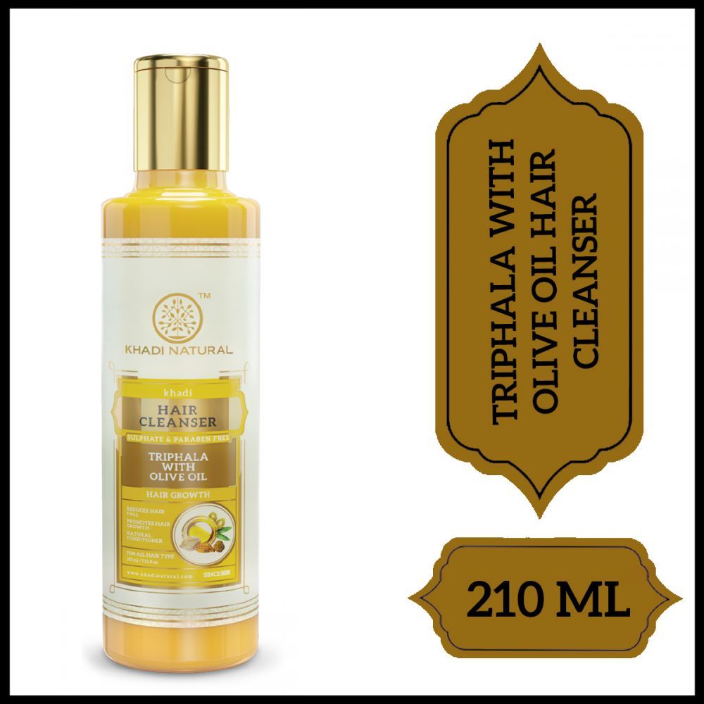 Khadi Natural Triphala with Olive Oil Hair Cleanser- Sulphate & Paraben  Free | Homeoved