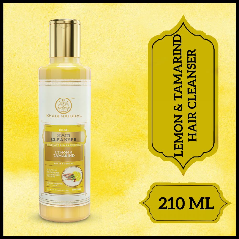 Khadi Natural Lemon & Tamarind Hair Cleanser- Sulphate & Paraben Free |  Homeoved